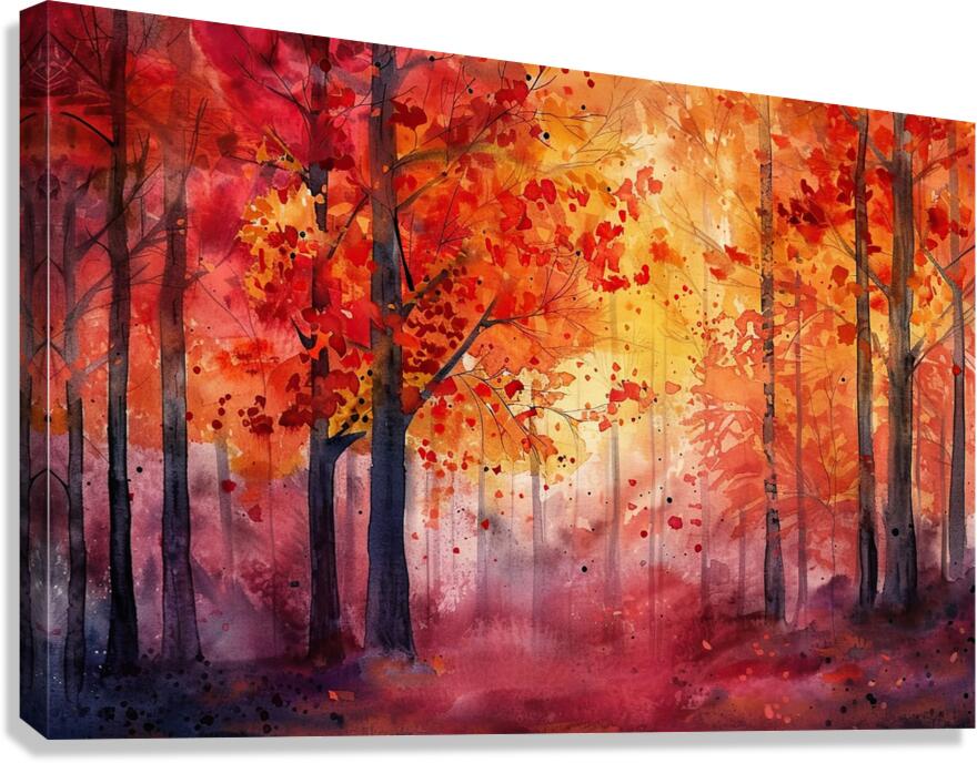 Autumn Forest Glow H2N9P4 57 Canvas Print