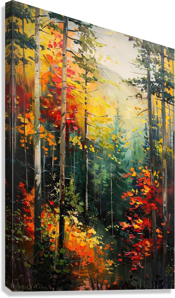 Autumn Forest Glow H2N9P2 58 Canvas Print