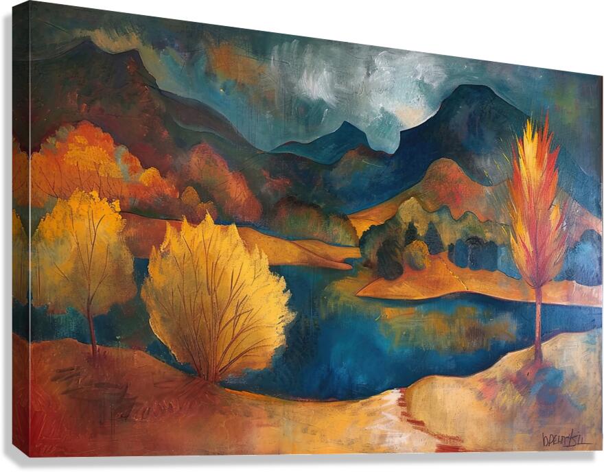 Autumn Lake Reverie H2N9P2 62 Canvas Print