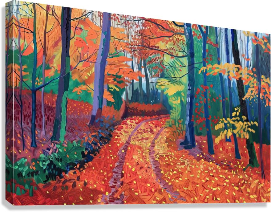 Autumn Path NZ92C3 55 Canvas Print