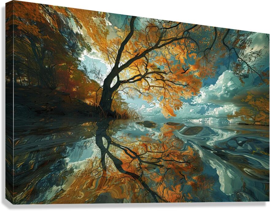 Autumn Reflections 2P9H7N 57 Canvas Print