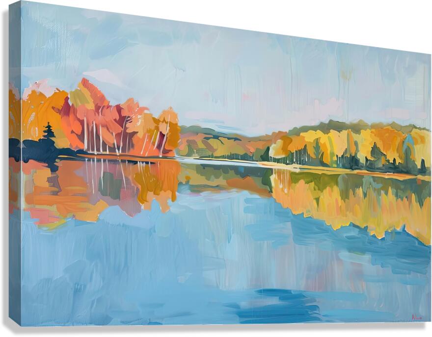 Autumn Reflections 92DH3B 51 Canvas Print