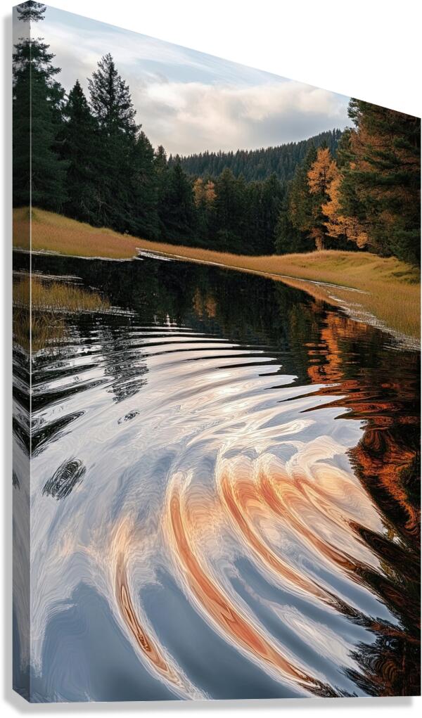 Autumn Ripples NZ8D2P 64 Canvas Print
