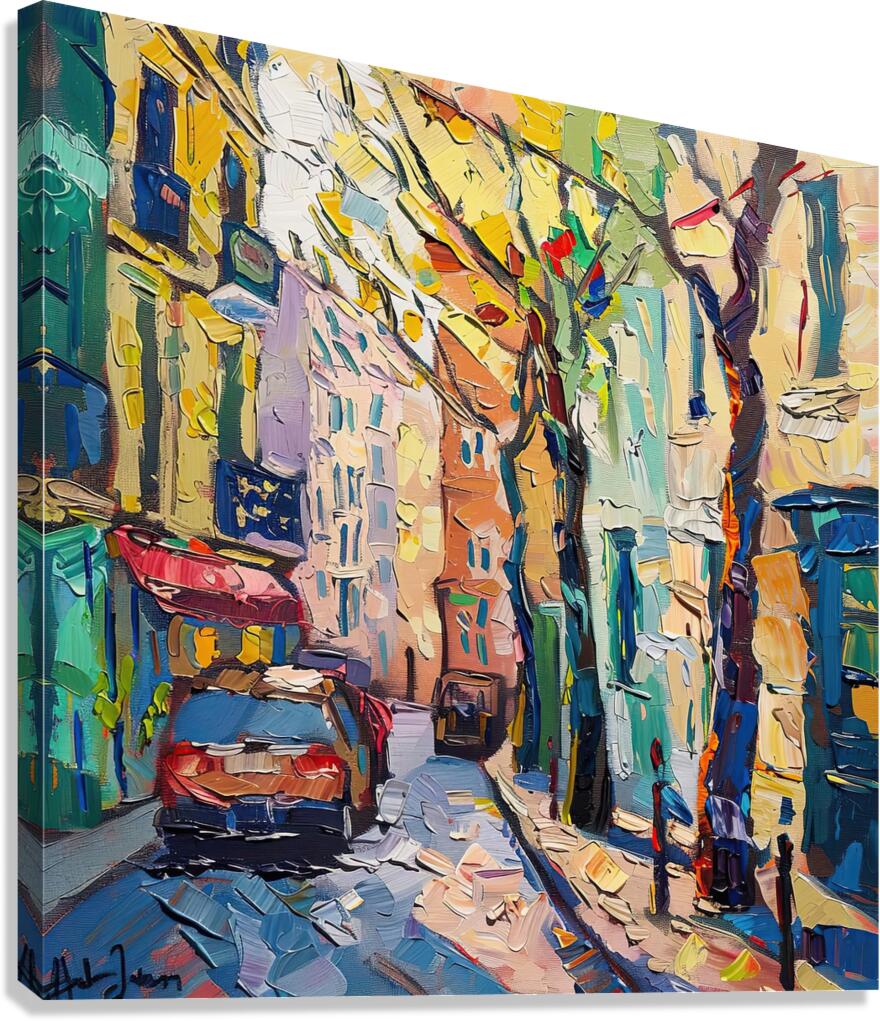 Autumn Street Scene H9P2N3 55 Canvas Print