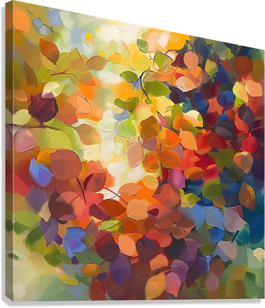 Autumn Symphony Leaves H2N9P3 63 Canvas Print