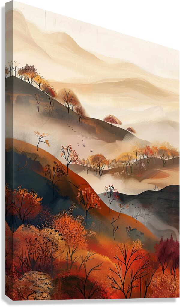 Autumn Whispers H3N9C2 55 Canvas Print