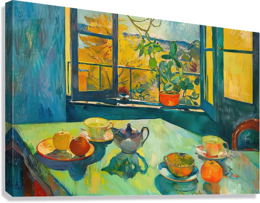 Autumn Window Still Life H9P2N5 55 Canvas Print