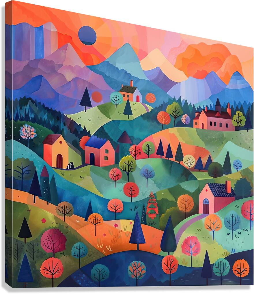 Autumnal Valley Glow H92D3N 55 Canvas Print