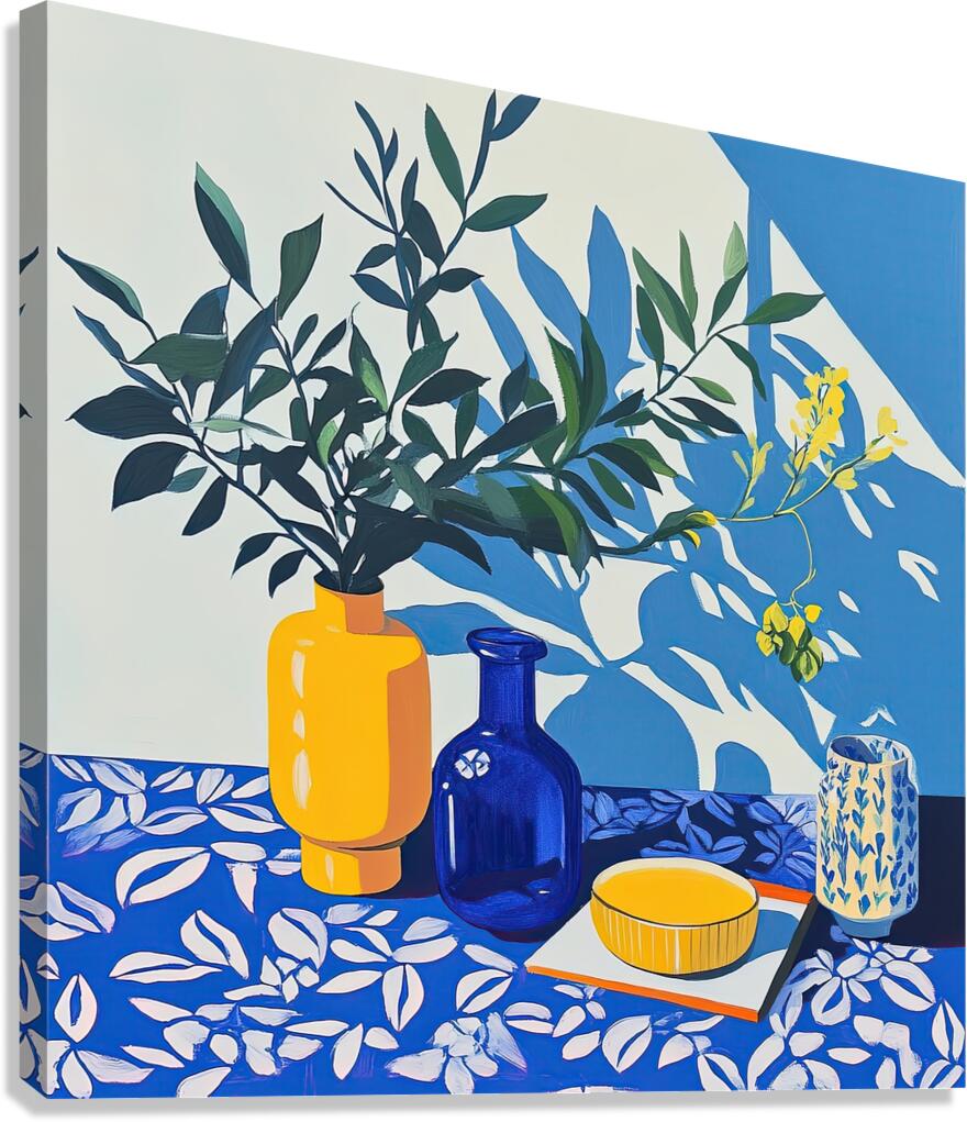 Azure Botanicals Still Life Y92H7D 60 Canvas Print