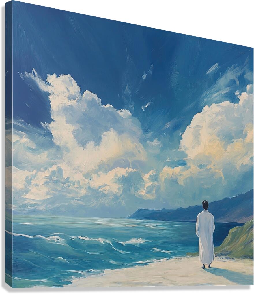 Azure Contemplation J9P4H2 49 Canvas Print
