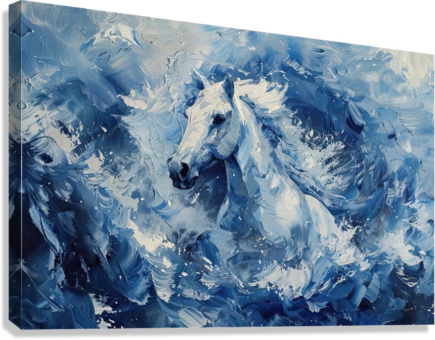 Azure Equine Currents H92N5Z 53 Canvas Print