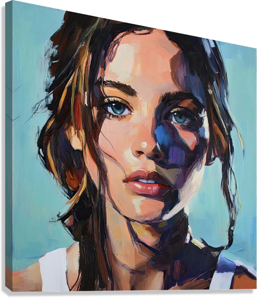 油彩『Azure Gaze』 Azure Gaze 56x71cm Oil on Canvas – Makiwa Gallery
