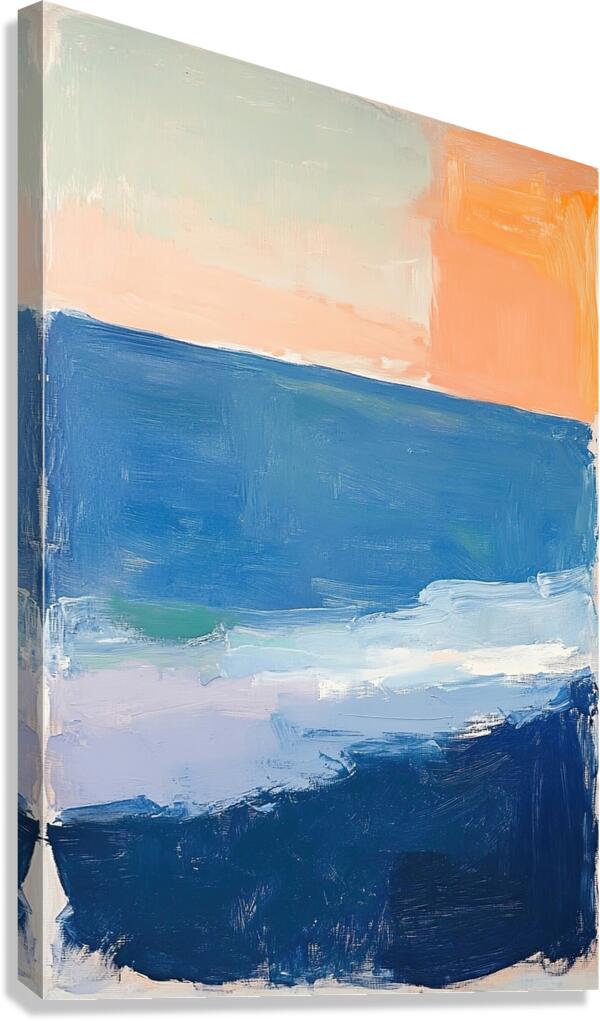 Azure Horizon Glow J9P4N2 55 Canvas Print