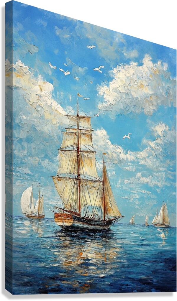 Azure Regatta Daybreak H2N9P2 50 Canvas Print
