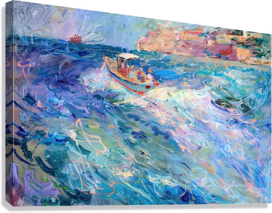 Azure Sea Voyage H92PNB 56 Canvas Print