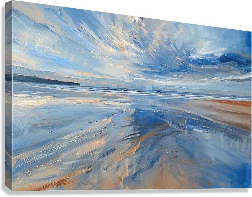 Azure Seascape Glow 2Y9CHJ 55 Canvas Print