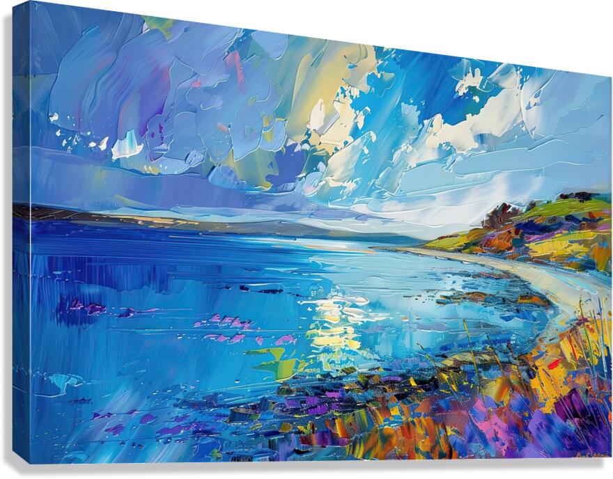 Azure Shoreline Radiance H9P4N2 55 Canvas Print