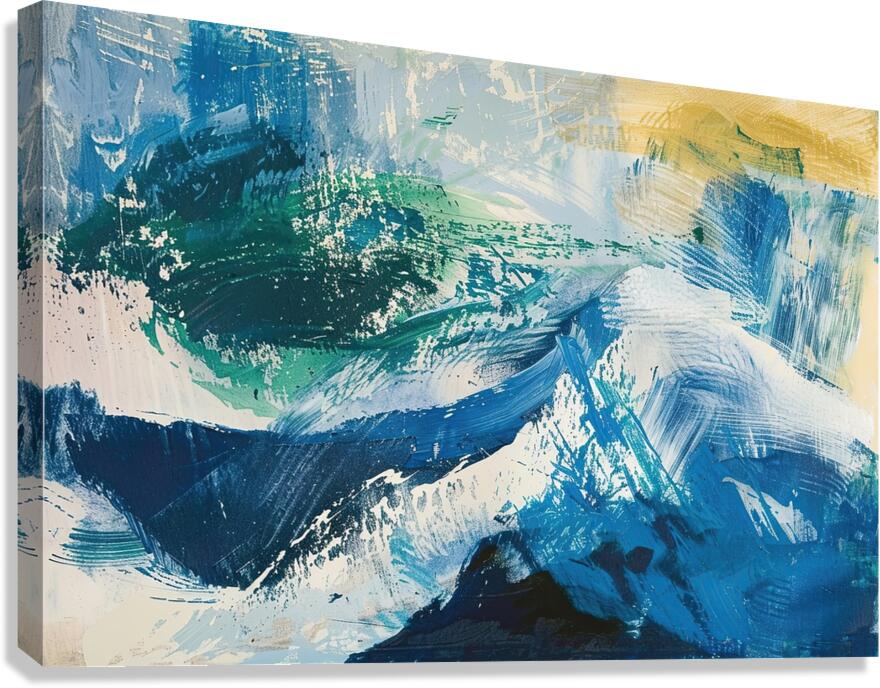 Azure Symphony Waves H29PN 48 Canvas Print