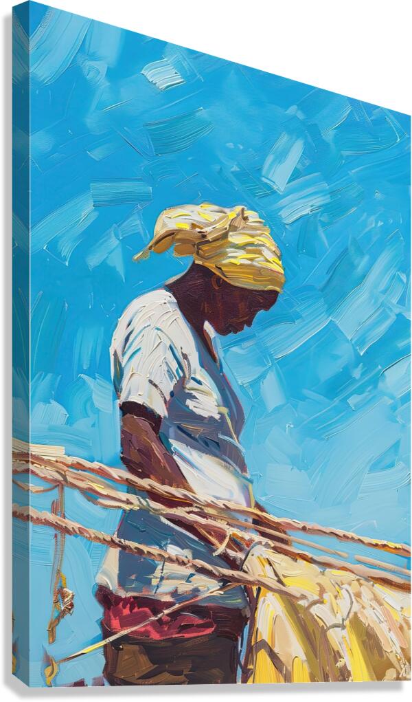 Azure Toil Beneath Sun H3N5P2 65 Canvas Print