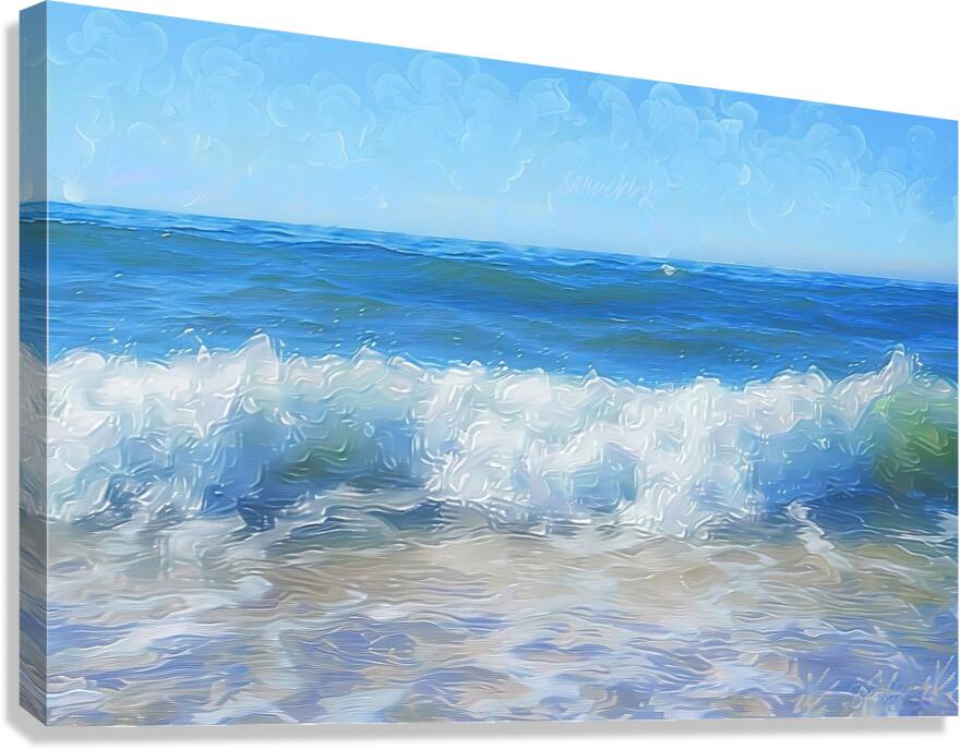 Azure Waves Embrace H29P3N 45 Canvas Print
