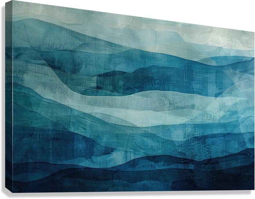 Azure Waves Whispering 7P3H2N 54 Canvas Print