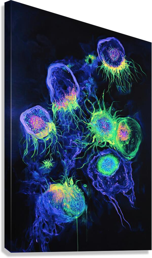 Bioluminescent Bloom 78HNP2 62 Canvas Print