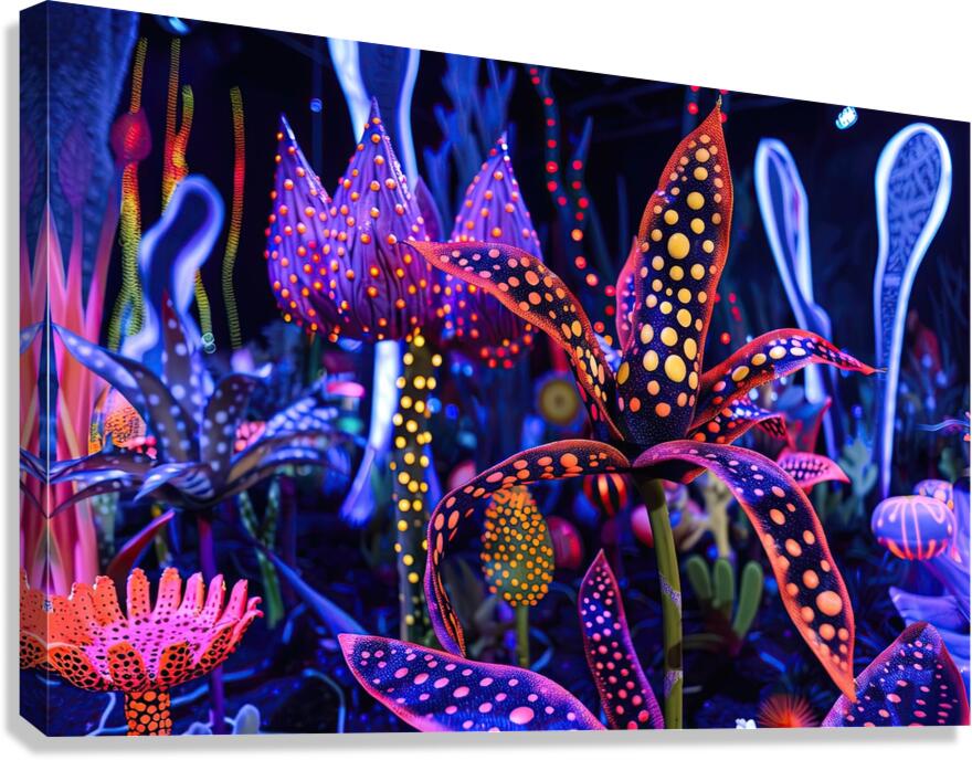 Bioluminescent Flora 9H2N5Z 47 Canvas Print