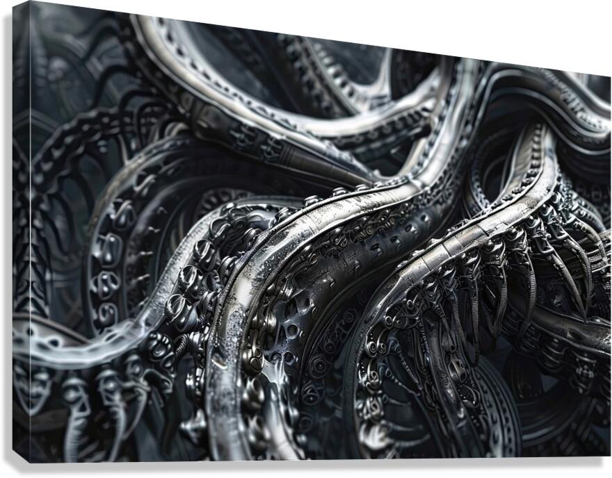 Biomechanical Elegance 7H29P4 45 Canvas Print