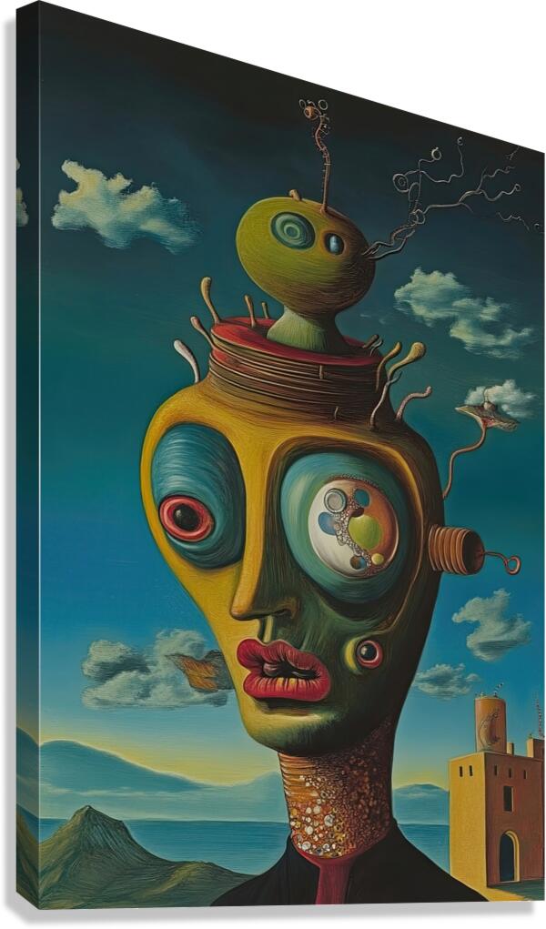 Biomechanical Being 9P3H2N 62 Canvas Print