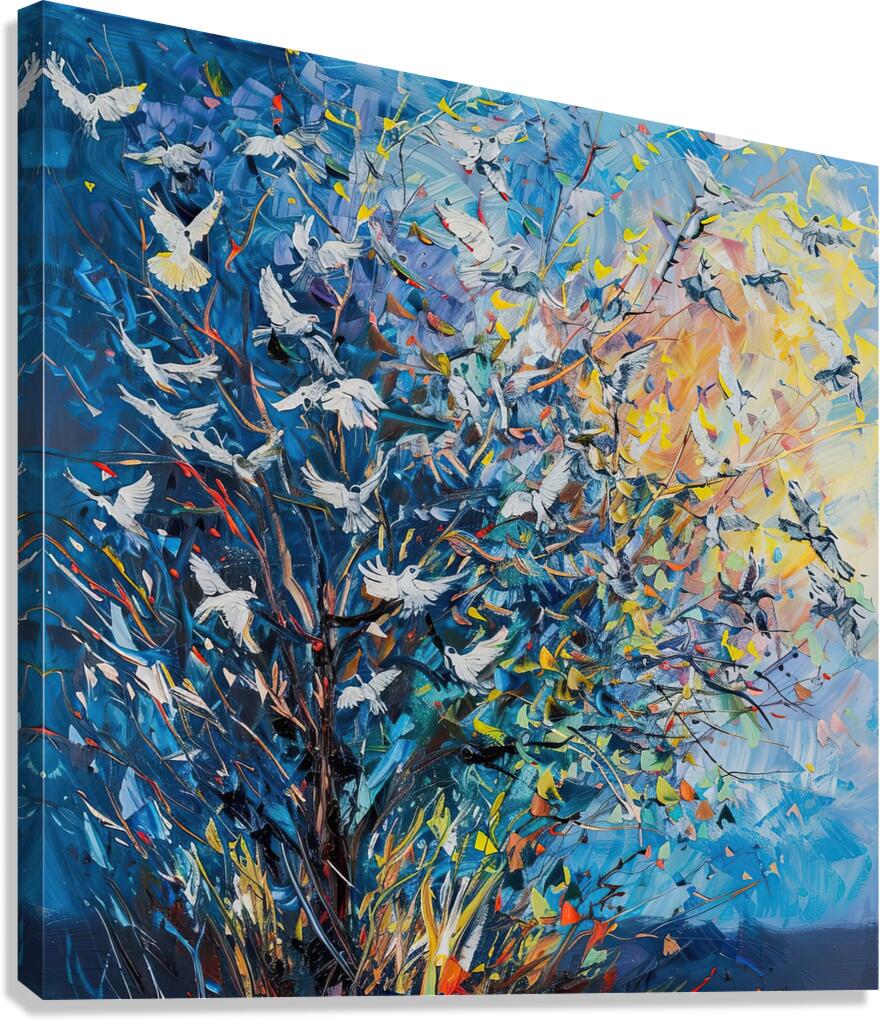 Birds Take Flight 7892AB 52 Canvas Print