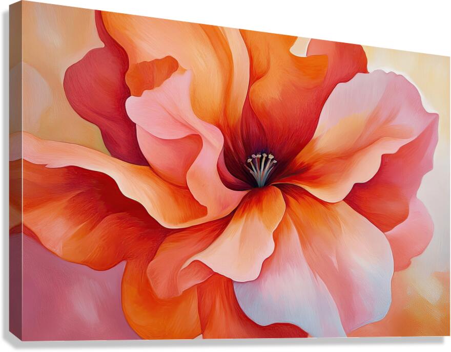 Blooming Coral Heart 2Y9P3H 53 Canvas Print