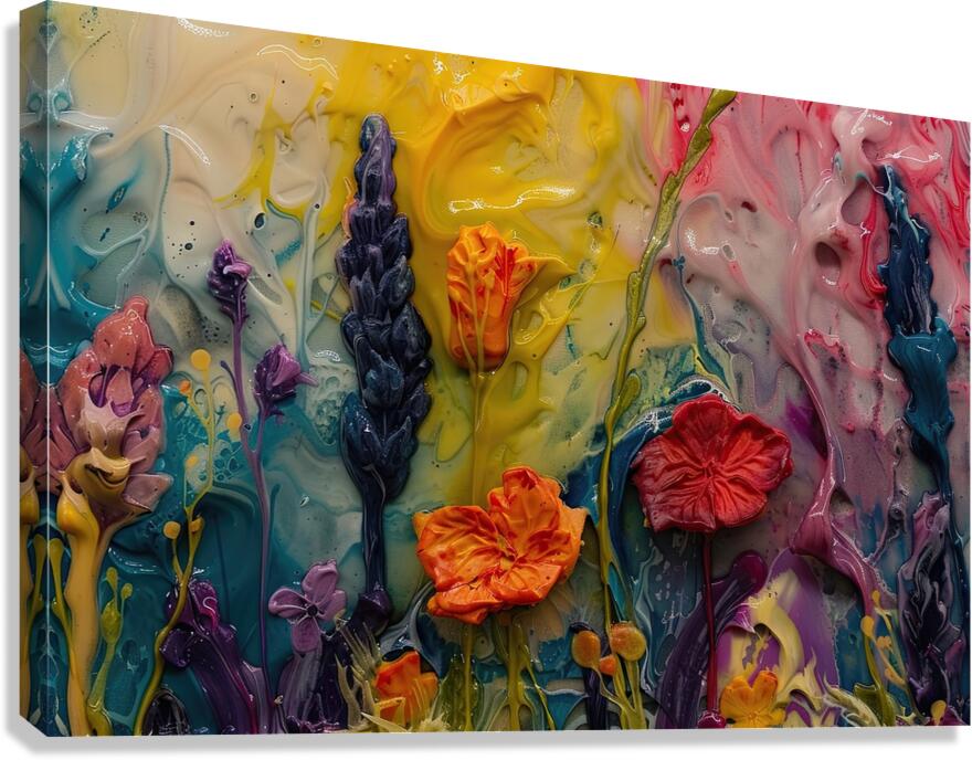 Blooming Chromatic Meadow J54H9N 57 Canvas Print