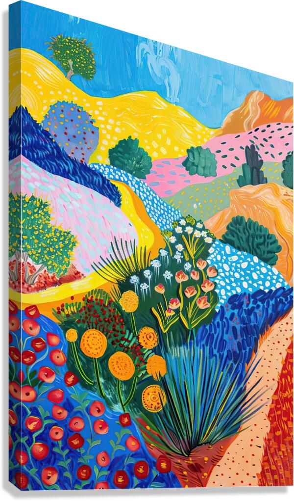 Blooming Desert Hills 7P3H2N 53 Canvas Print