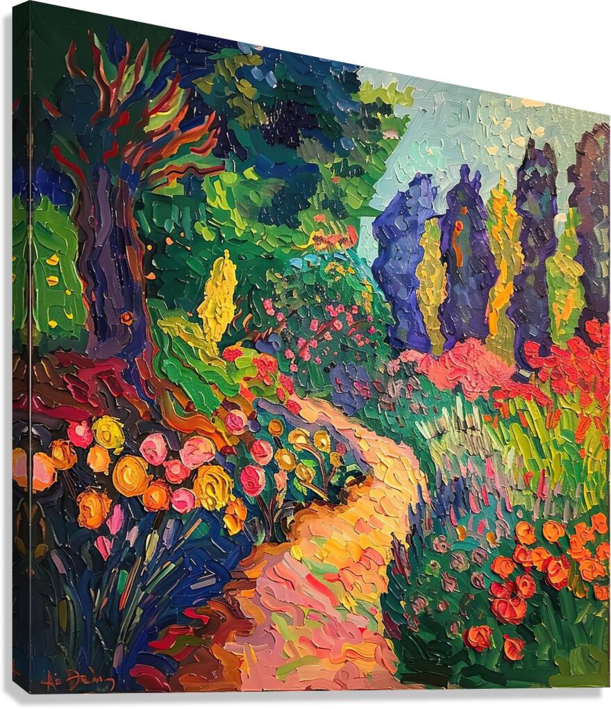 Blooming Garden Path H9P2N5 57 Canvas Print