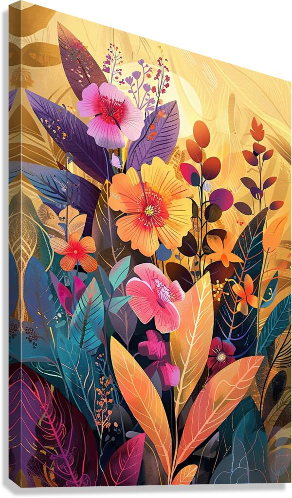 Blooming Garden Rhapsody H3N9P2 53 Canvas Print
