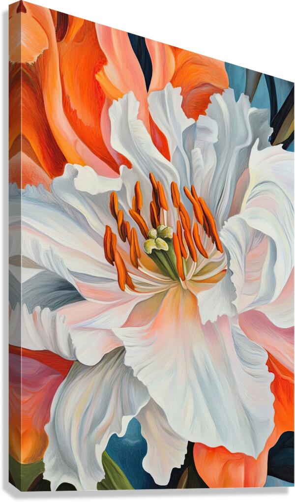 Blooming Heart Of Coral 2H9N3Z 64 Canvas Print