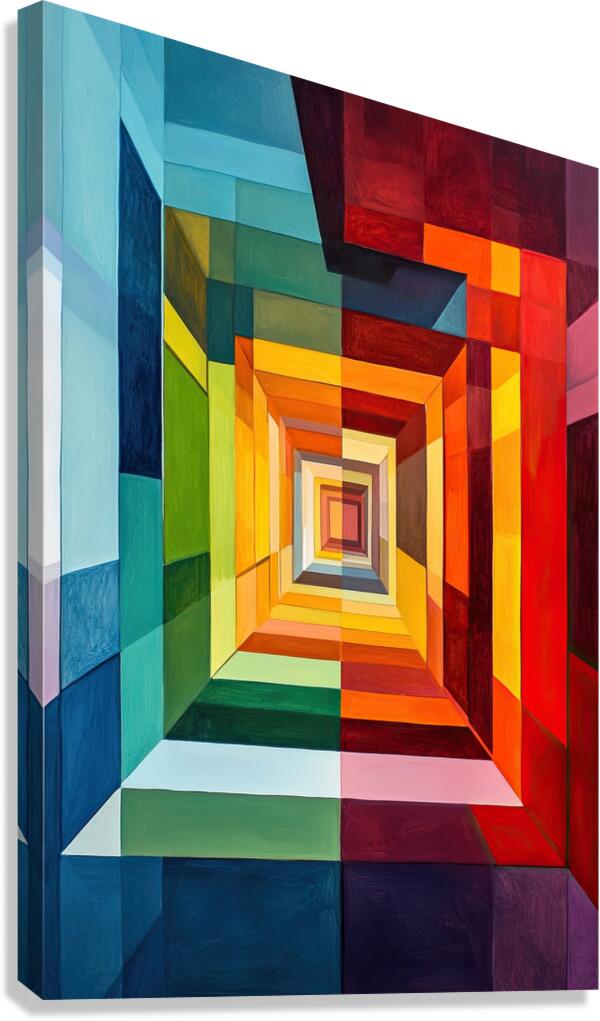 Chromatic Convergence H2N9P4 65 Canvas Print