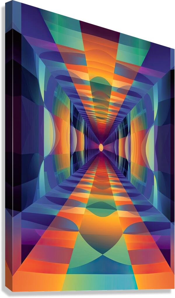 Chromatic Corridor NV9H7B 60 Canvas Print