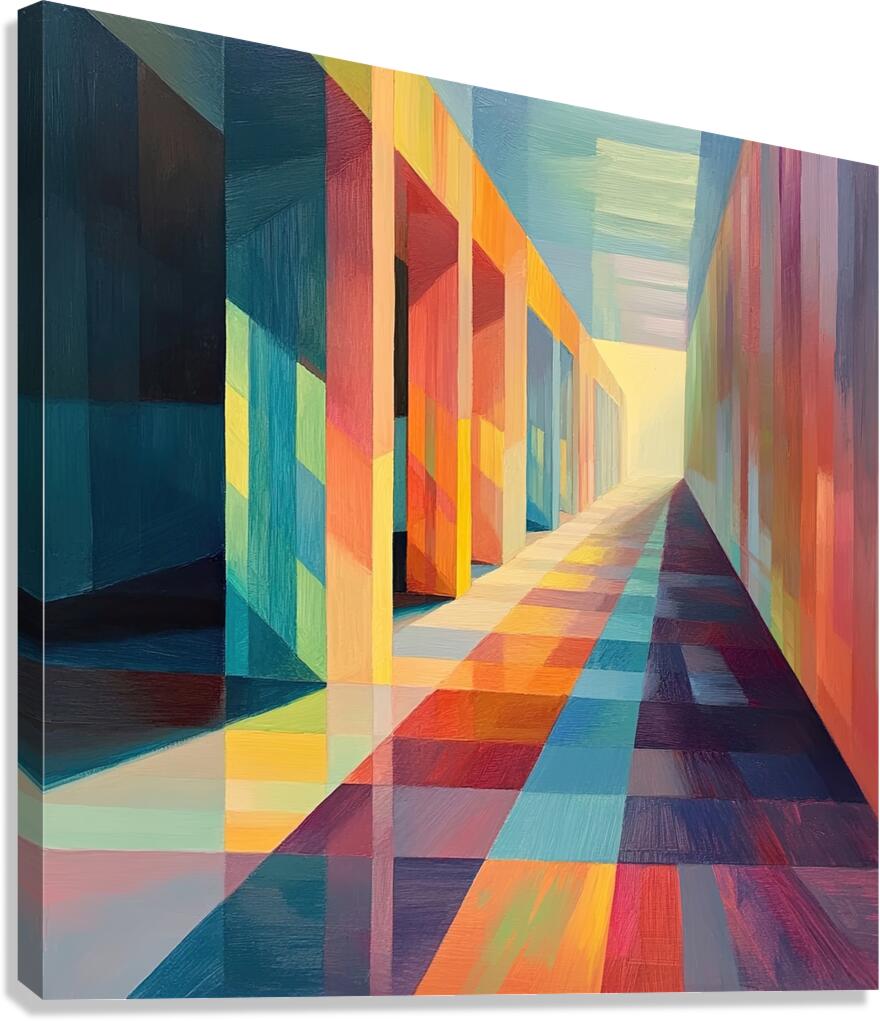 Chromatic Corridor NV93HJ 61 Canvas Print