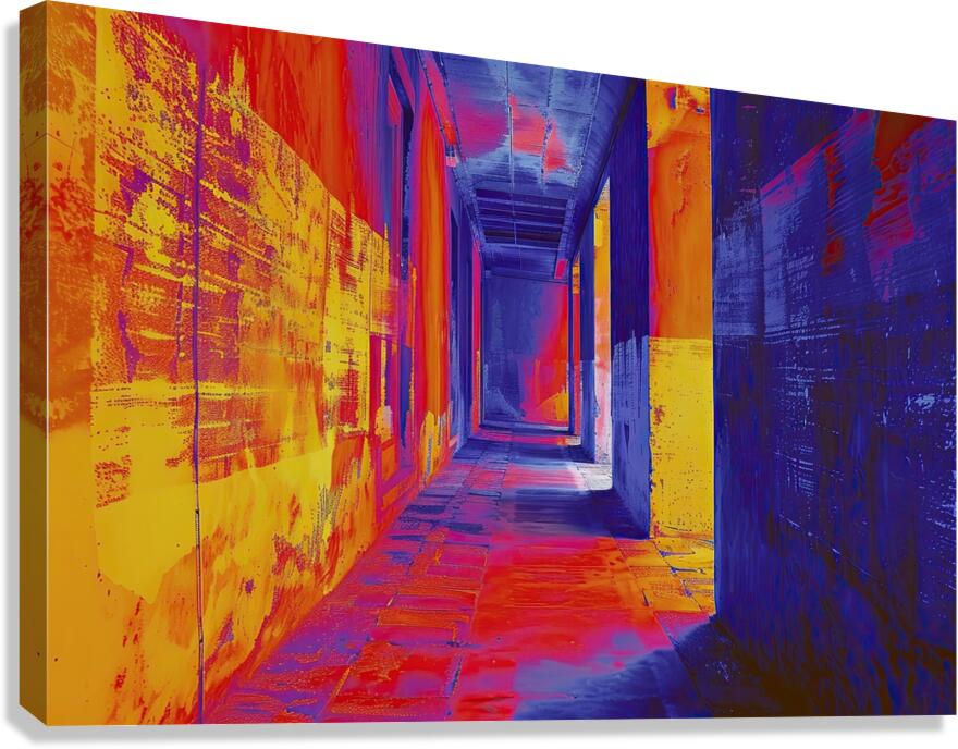Chromatic Corridor NV93HJ 47 Canvas Print