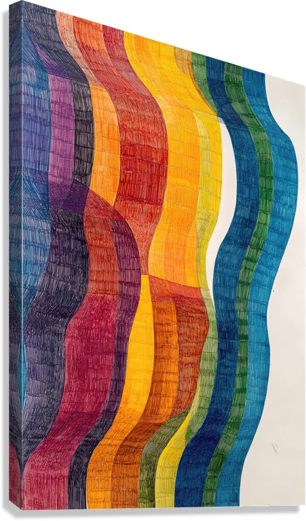 Chromatic Currents 29H7N3 65 Canvas Print