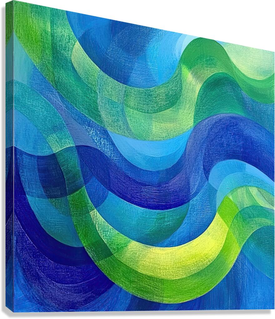 Chromatic Currents 79B2N5 48 Canvas Print
