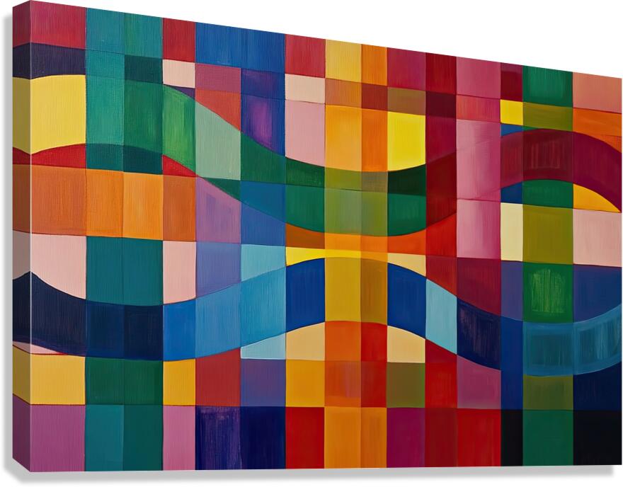 Chromatic Currents AB92C3 55 Canvas Print