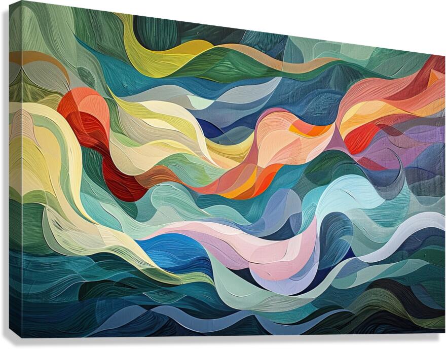 Chromatic Currents H3N9P2 60 Canvas Print