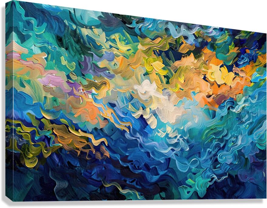 Chromatic Currents H9P4N2 48 Canvas Print