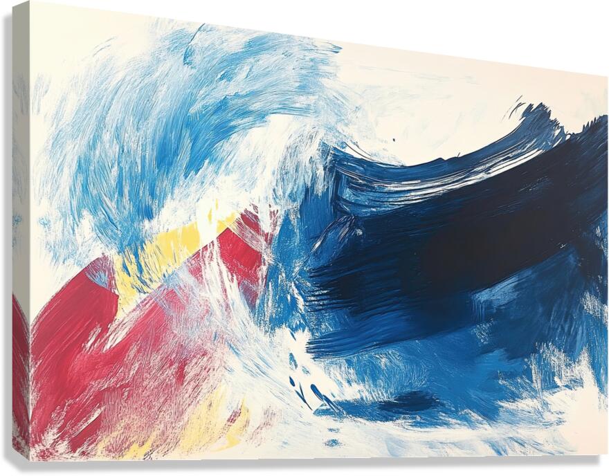 Chromatic Currents Y9H3N2 48 Canvas Print