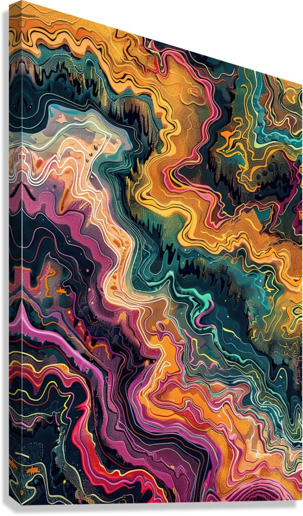 Chromatic Currents ZX987N 60 Canvas Print