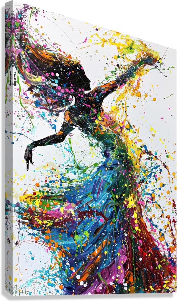 Chromatic Dance Fusion 8H3N2Z 63 Canvas Print