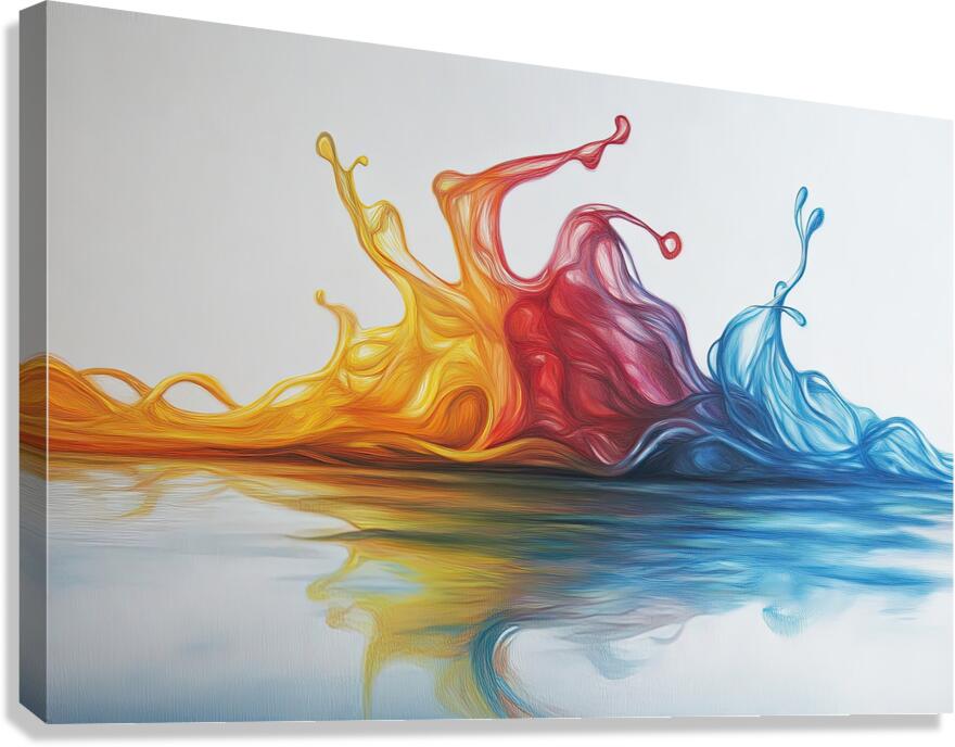 Chromatic Dance of Fluids Y92H7N 45 Canvas Print