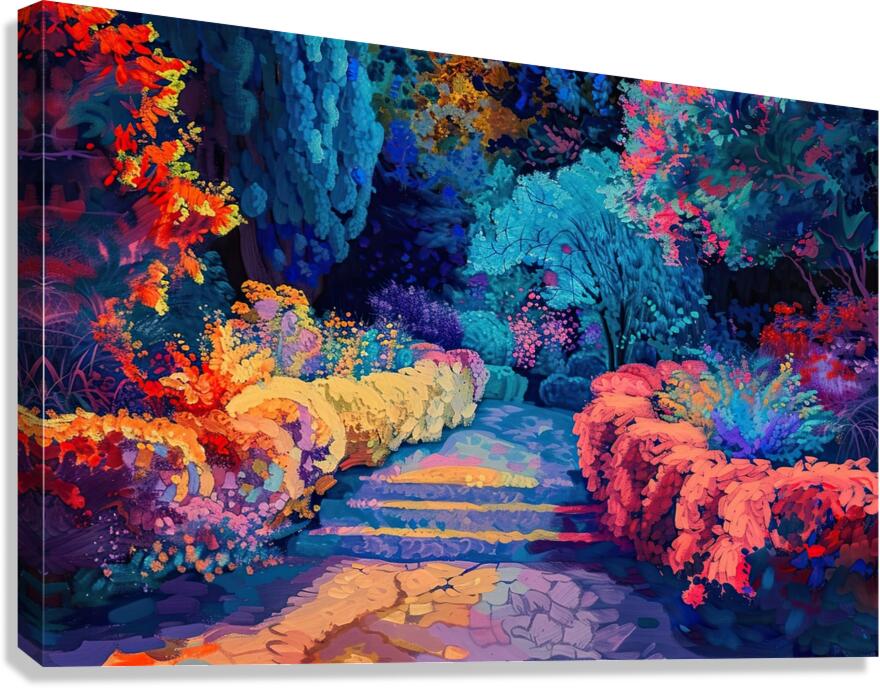 Chromatic Garden Path H92N5Z 60 Canvas Print